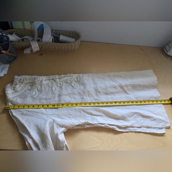 BIANCA NYGARD Plus Size Tunic Women Blouse Size 24W 100% Linen Boho - Picture 11 of 12